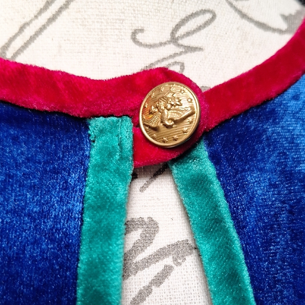 Vanity Fair Blue Button Front Robe - Picture 2 of 8